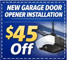 Coupon - New Garage Door Opener Installation $45 Off